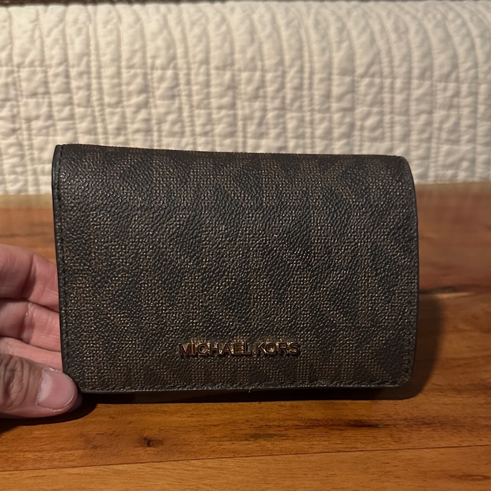 Michael Kors Dark Brown Card Holder Wallet